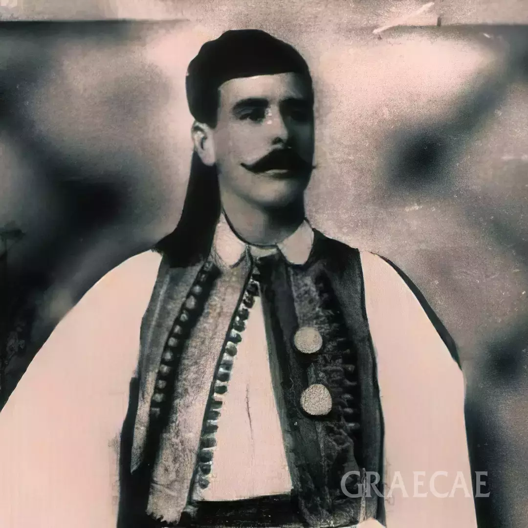 Πορτρέτο Του Σπύρου Λούη, Του Έλληνα Ολυμπιονίκη Που Θριάμβευσε Στον Μαραθώνιο Του 1896.