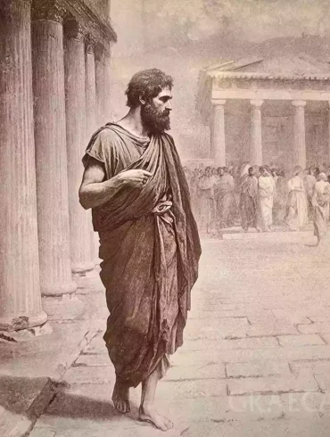 Ο Κλέαρχος Ο Σολεύς Αποτέλεσε Εξέχοντα Προσωπικότητα Της Περιπατητικής Φιλοσοφίας Στην Ελληνιστική Εποχή - Λιθογραφία Αναπαράσταση
