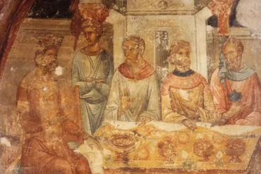 Το Συμπόσιο Του Ηρώδη (1310-1320) Αποτελεί Εξαιρετικό Δείγμα Βυζαντινής Τοιχογραφίας Στους Αγίους Αποστόλους Θεσσαλονίκης.