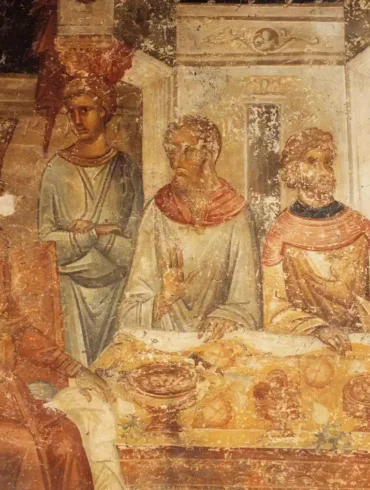 Το Συμπόσιο Του Ηρώδη (1310-1320) Αποτελεί Εξαιρετικό Δείγμα Βυζαντινής Τοιχογραφίας Στους Αγίους Αποστόλους Θεσσαλονίκης.