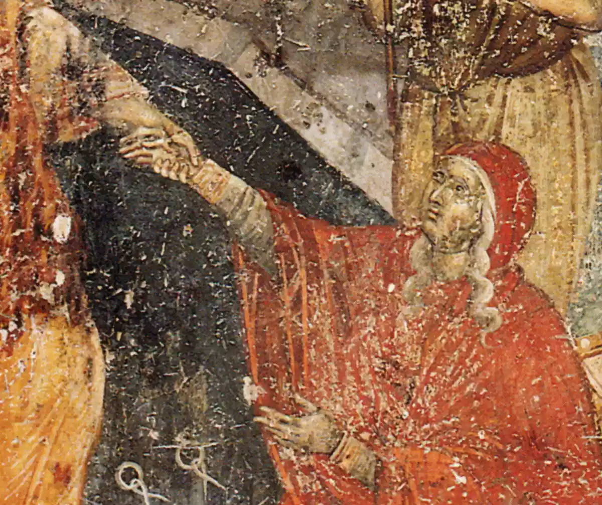 The Resurrection in Veroia: The testimony of Georgios Kalliergis 5 Detail Of Christ, In Golden Robes, Grasping The Wrist Of Eve, Pulling Her From Her Sarcophagus.