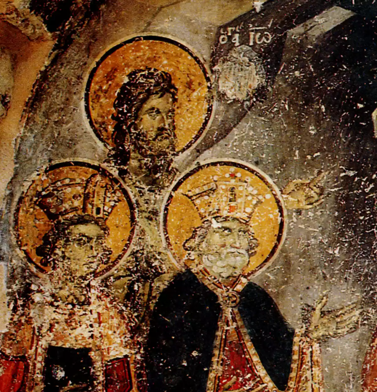 The Resurrection in Veroia: The testimony of Georgios Kalliergis 6 Detail Of Figures On The Right, Including John The Baptist, In The Anastasis Fresco By Kalliergis.