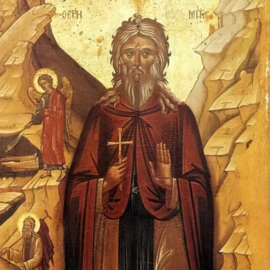 A Post-Byzantine Icon Depicting Saint John The Hermit, Painted By The Cretan Artist Palladas