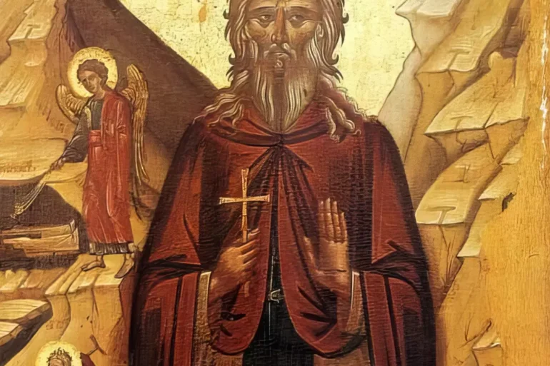 A Post-Byzantine Icon Depicting Saint John The Hermit, Painted By The Cretan Artist Palladas
